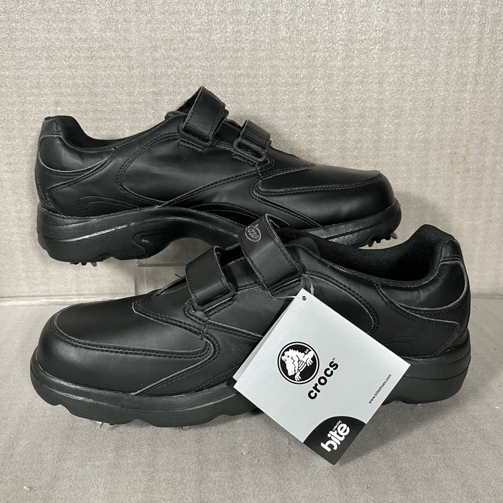 New Crocs "Bite" Men's Black Golf Shoes Size 11